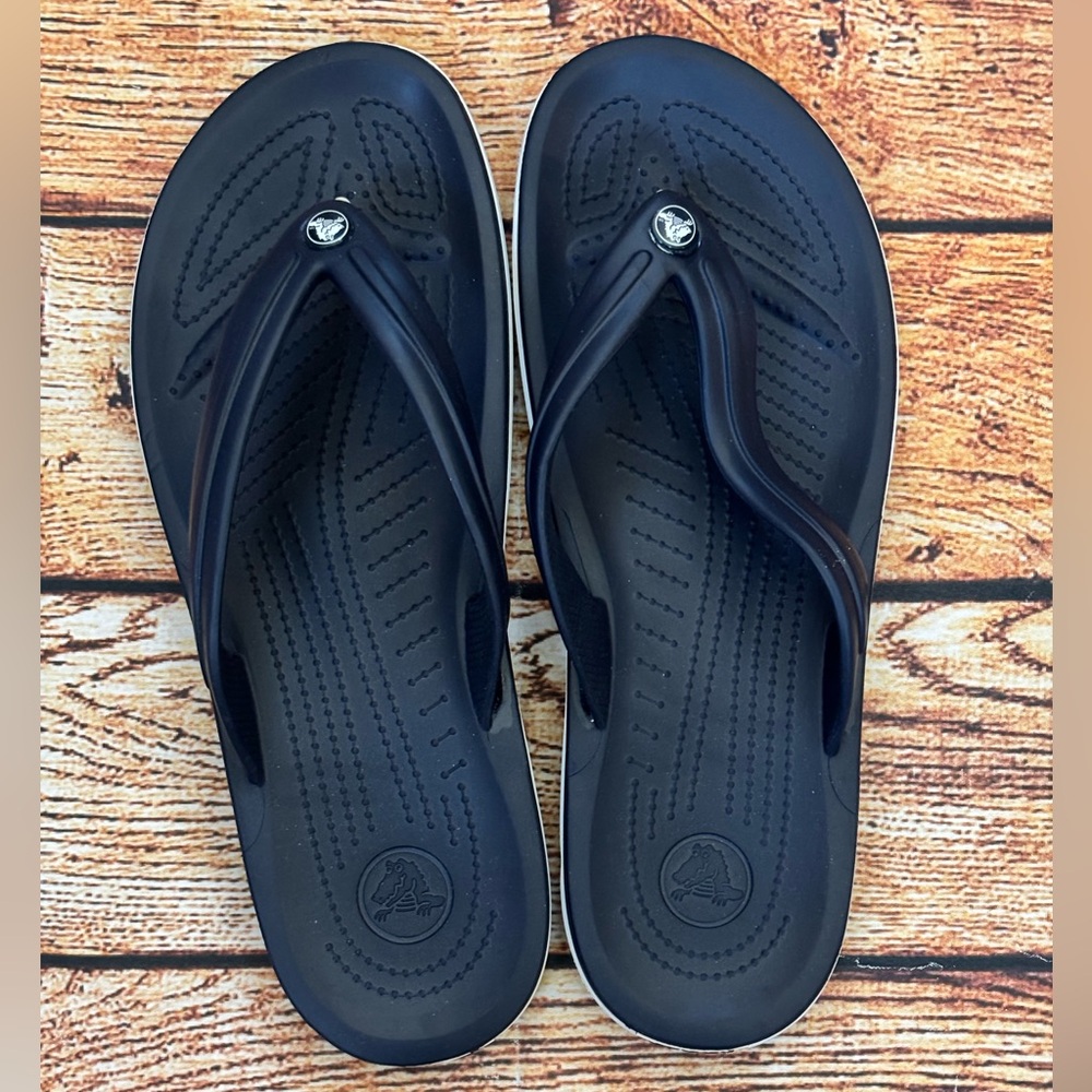 Men's CROCS Navy‎ Blue Flip-Flops - Size 12